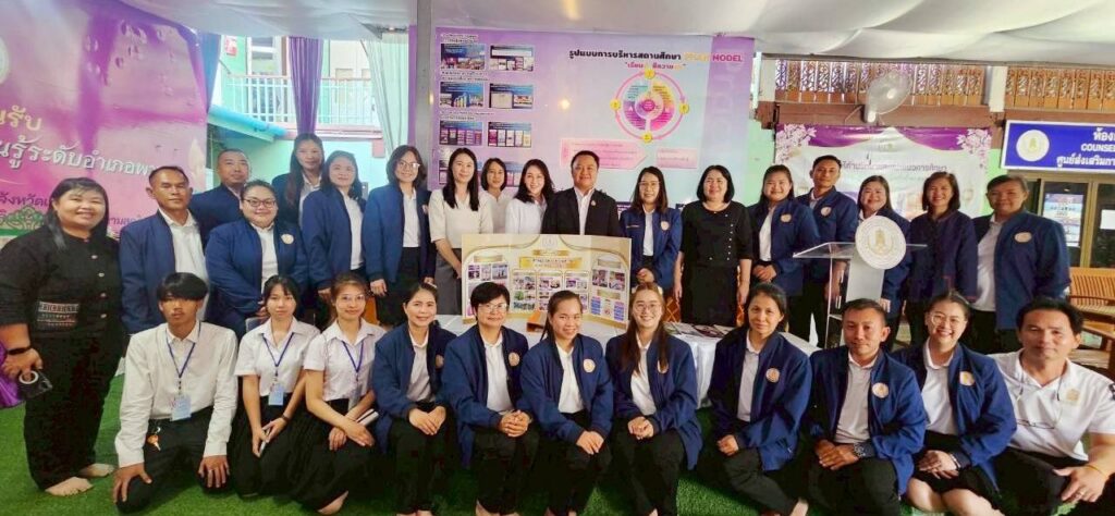 687266433_122209278662571109_608336533015755811_n-1024x474 ร่วมต้อนรับและให้ข้อมูลการประเมินผลงานโครงการสถานศึกษาสีขาว ปลอดยาเสพติดและอบายมุข ปีการศึกษา 2568