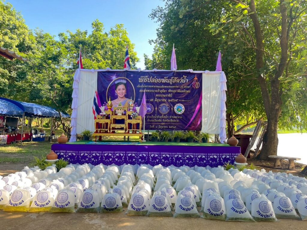 722042583_122213842940571109_8140216852667432288_n-1024x768 พิธีปล่อยพันธุ์สัตว์น้ำเฉลิมพระเกียรติและถวายเป็นพระราชกุศล แด่สมเด็จพระนางเจ้าสุทิดา พัชรสุธาพิมลลักษณ พระบรมราชินี เนื่องในโอกาสวันเฉลิมพระชนมพรรษา 48 พรรษา